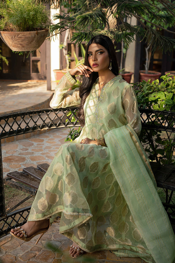 Subtle Green Jacquard MEERAKI
