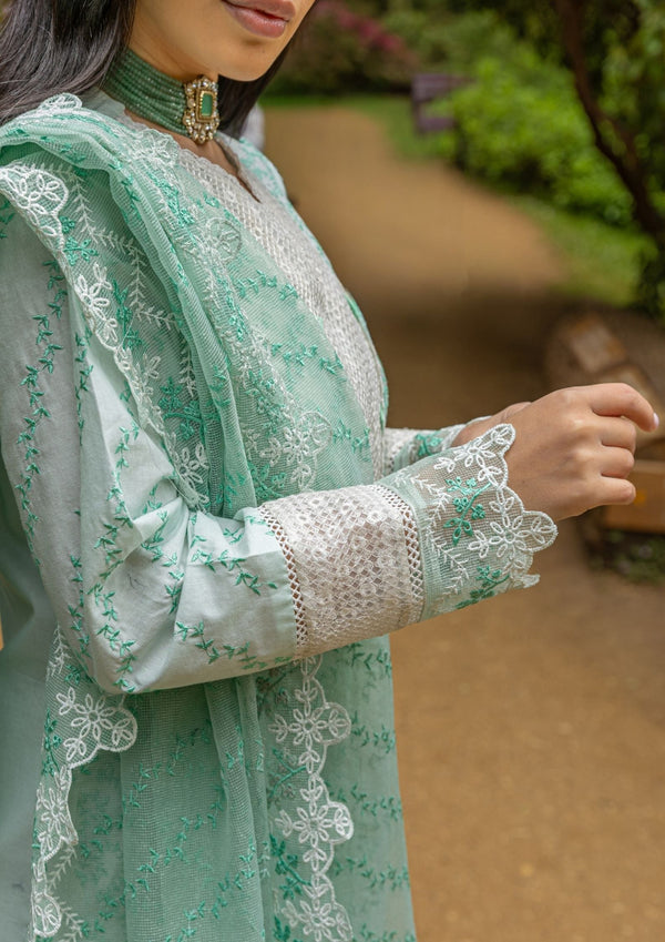 Seafoam Cutwork Embroidered Suit MEERAKI