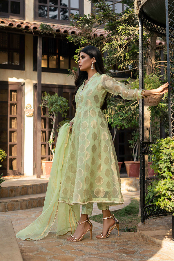 Subtle Green Jacquard MEERAKI