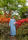 Faded blue Cutwork Embroidered suit MEERAKI
