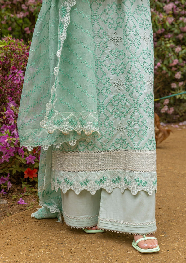 Seafoam Cutwork Embroidered Suit MEERAKI