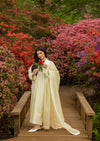 Warm Ivory Chickenkari suit MEERAKI