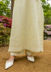 Warm Ivory Chickenkari suit MEERAKI