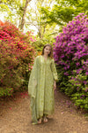 Lime Sage Chickenkari Suit MEERAKI