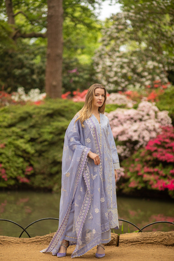 Dusty Lavender Chickenkari Suit MEERAKI